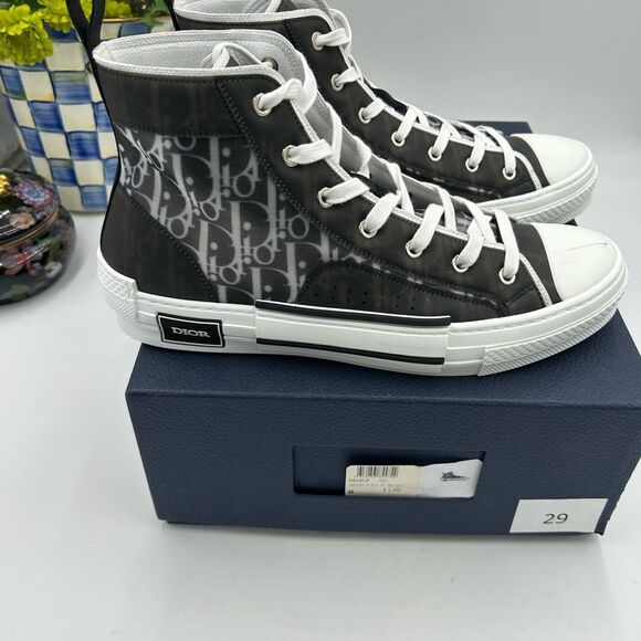 Men's Dior B – 23 oblique high top sneakers size 44 made in Italy - Picture 9 of 12